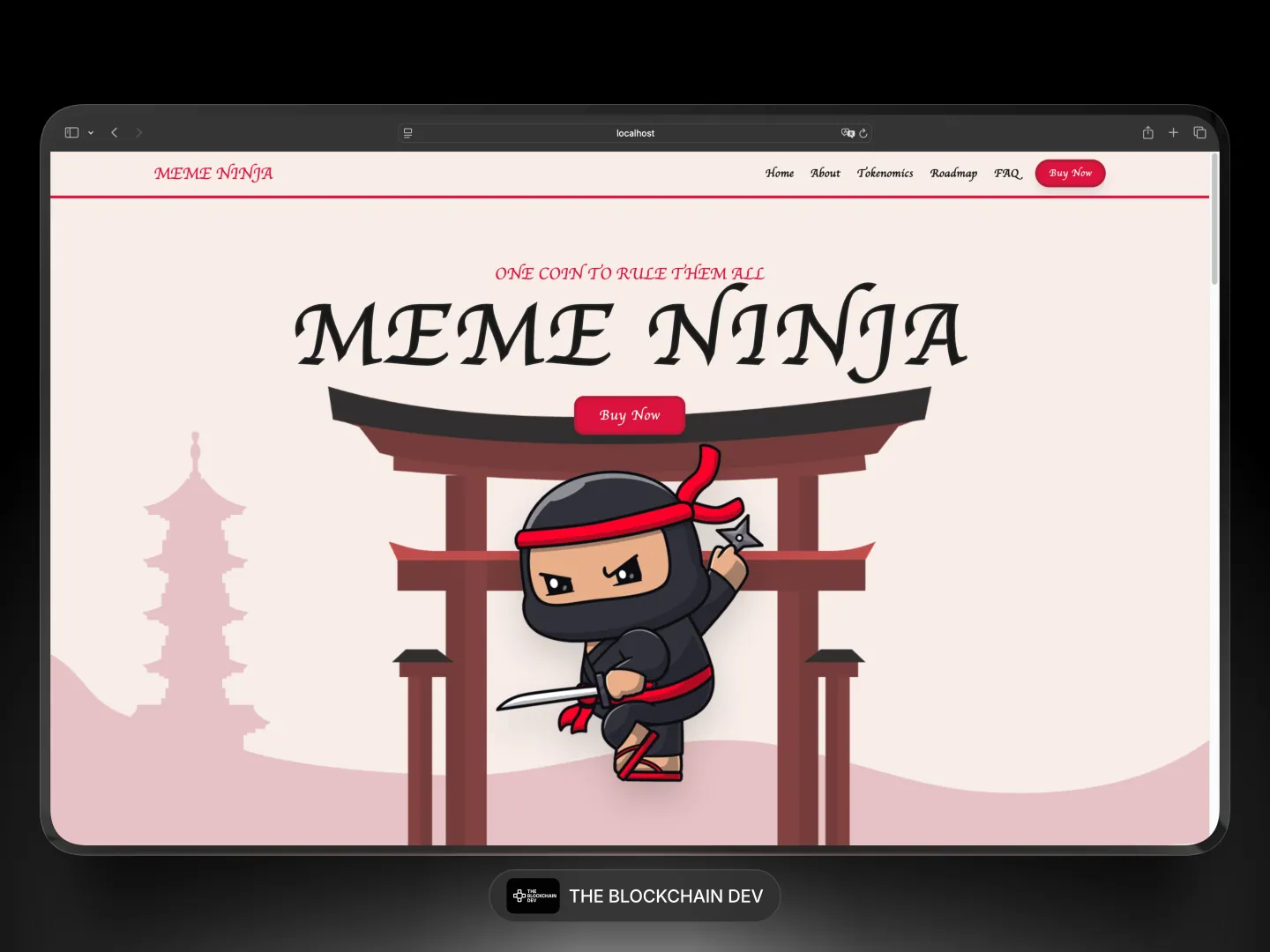 MEME NINJA (Meme Ecosystem) – Modern meme-coin website with presale