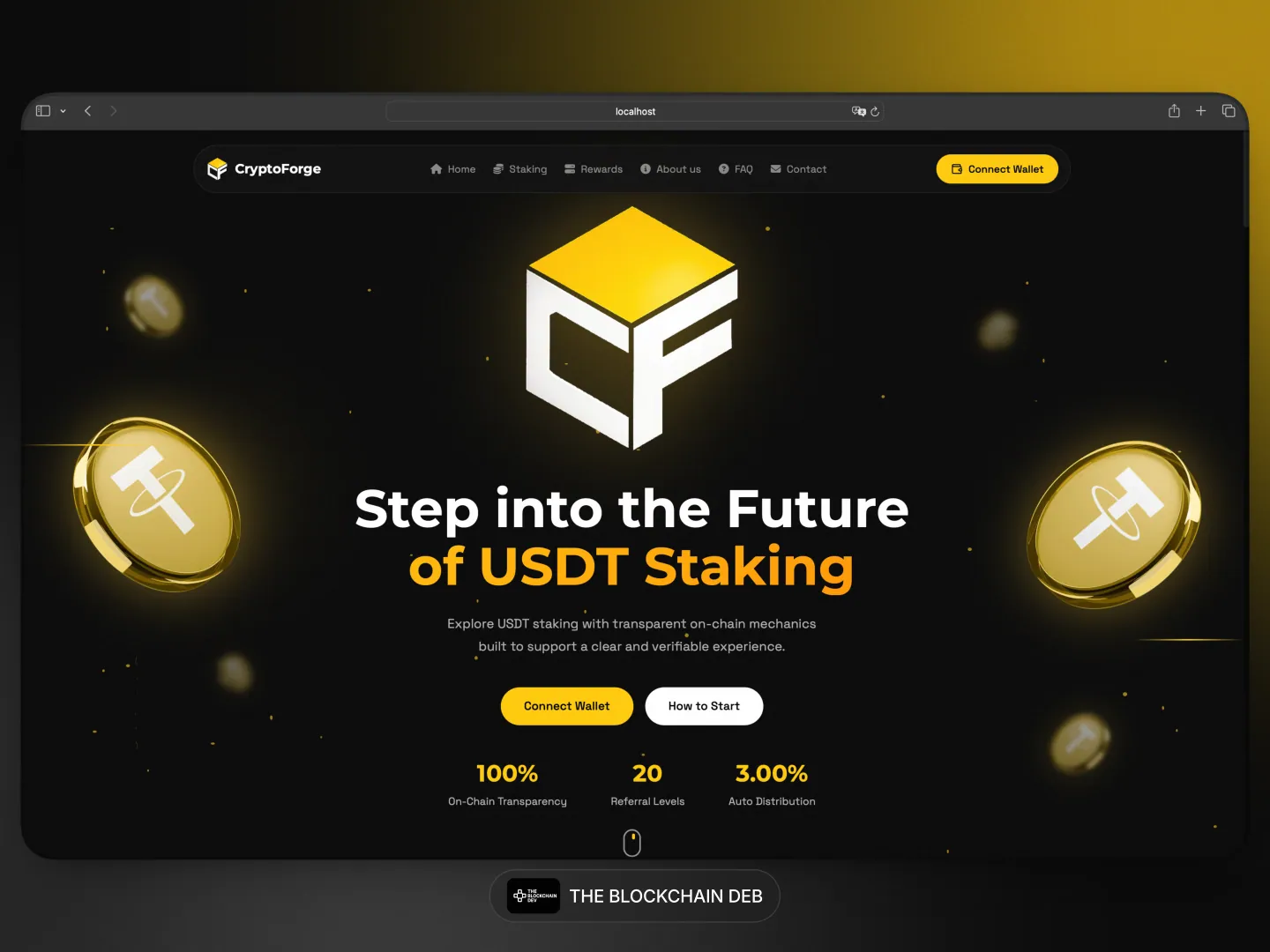CryptoForge (DeFi) – International On-Chain USDT Staking System