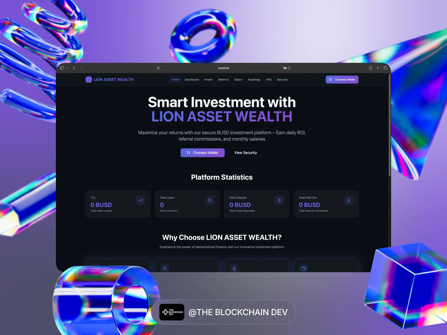 Lion Asset Wealth (DeFi) – Decentralized Earning System