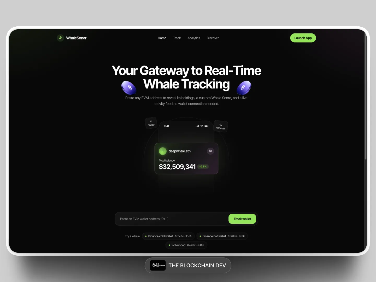Whale Trackler (DEX) – Real-Time EVM Whale Wallet Tracker
